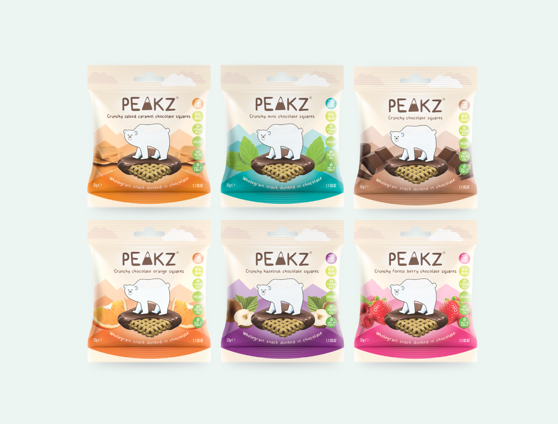 Snack food packaging design range
